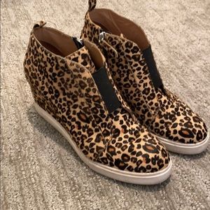 Leopard sneaker wedges